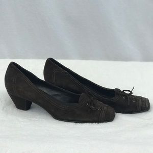 Truflex dark brown suede Close Toe